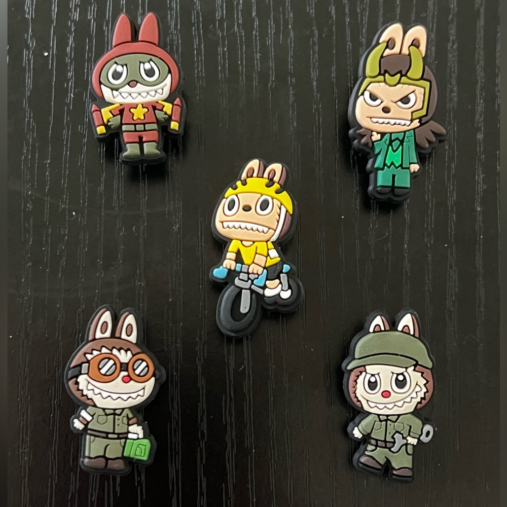 Labubu Croc Charms ~ You get all 5 of these charms. This is set # 7.